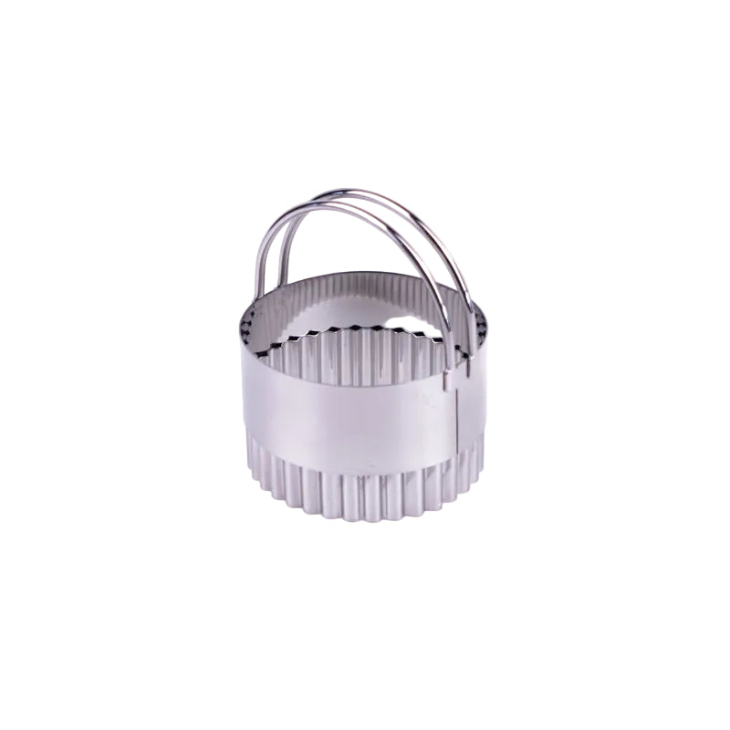 Round Fluted Pastry Cutter 70mm Stainless Steel with Handle