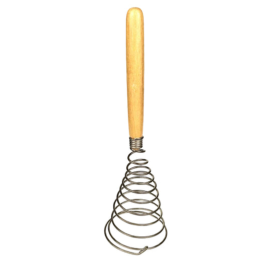 Spiral Coil Whisk with Wooden Handle