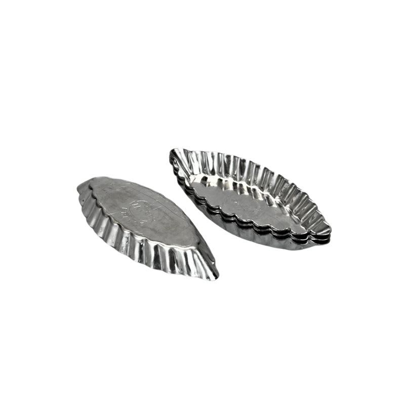 Fluted Barquette Mould 85 x 35mm Tin