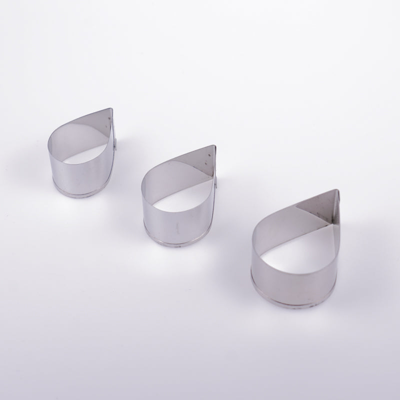 Teardrop Pastry Cutter Set 6 Piece Stainless Steel with Tin