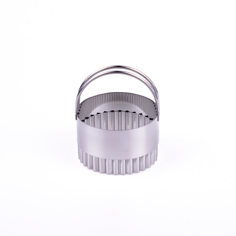Round Fluted Pastry Cutter 70mm Stainless Steel with Handle