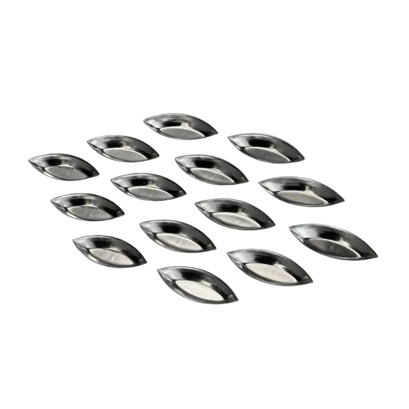 Plain Tin Barquette Petit Four Mould Set of 10 - 60 x 21mm