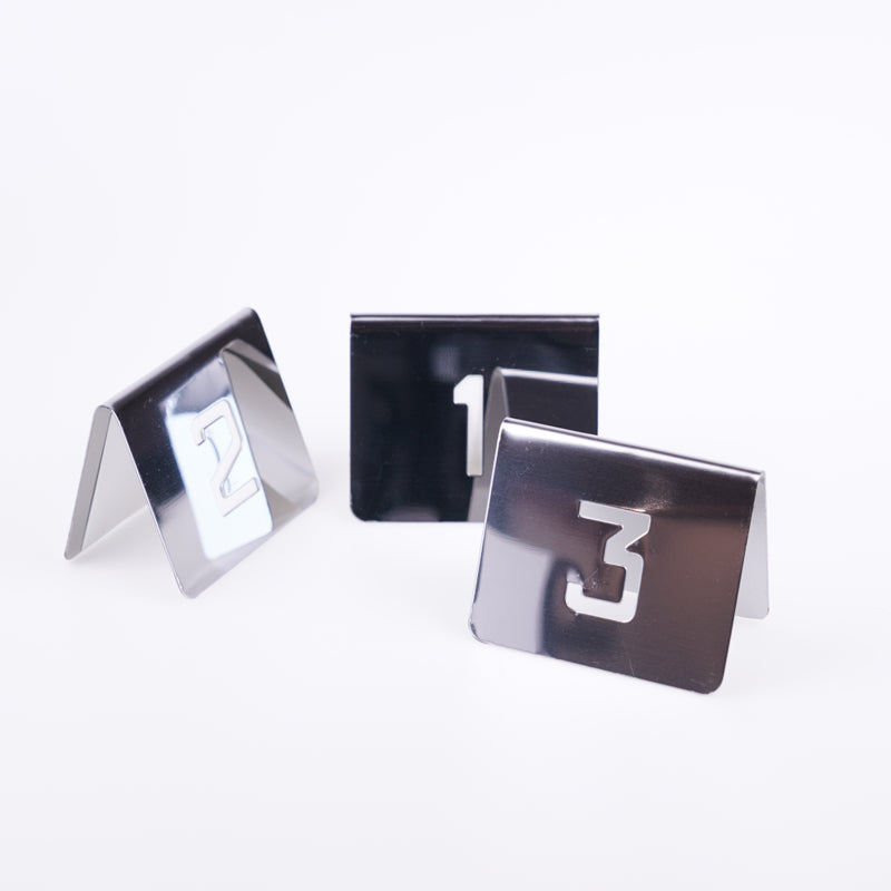 Stainless Steel Table Numbers 1-10 Set of 10