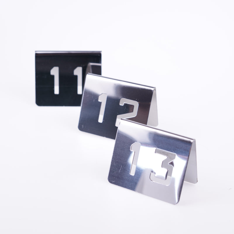 Stainless Steel Table Numbers 11-20 Set of 10